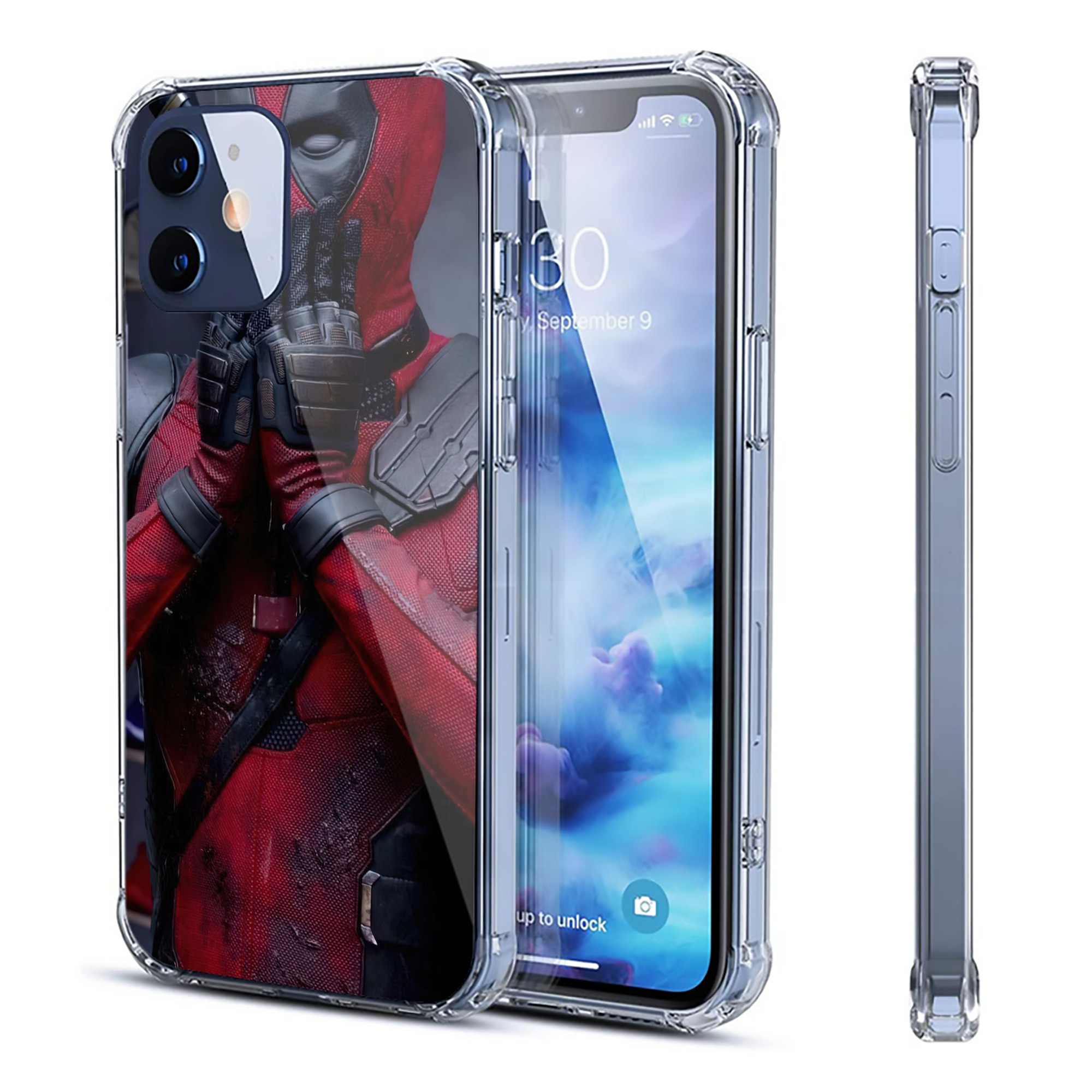 （画像用） Deadpool デッドプール 【iPhone 12シリーズ対応】透明スマホケース（クリアソフトケース）
